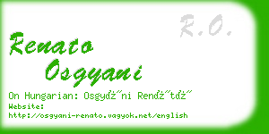 renato osgyani business card